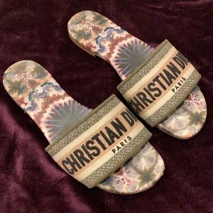 Christian Dior Authentic Flat sandals slides (replaced soles) Sz. 36.5